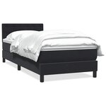 vidaXL Sommier à lattes de lit avec matelas noir 90x220 cm velours