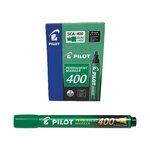 Marqueur Permanent SCA 400 Pointe Biseau Large Vert x 12 PILOT