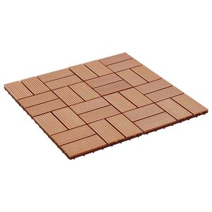 vidaXL Carreau de terrasse 22 Pièces Teck 30 x 30 cm WPC