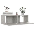 vidaXL Ensemble de meubles TV 8 Pièces Gris béton Bois d'ingénierie