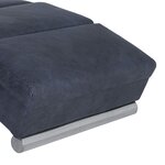 vidaXL Chaise longue de longue Gris Similicuir daim