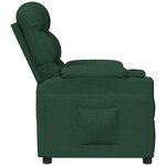 vidaXL Fauteuil inclinable Vert foncé Tissu