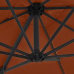 Vidaxl parasol déporté avec mât en acier terre cuite 250x250 cm