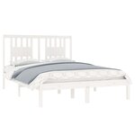 vidaXL Cadre de lit sans matelas blanc bois massif 120x200 cm