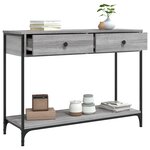 vidaXL Table console sonoma gris 100x34 5x75 cm bois d'ingénierie