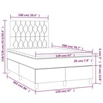 vidaXL Sommier à lattes de lit et matelas Vert foncé 120x200cm Velours