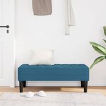 vidaXL banc avec coussin Bleu 113 x 57 x 39 cm Velours