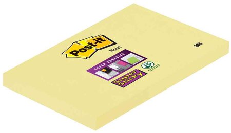 Bloc de 90 notes Super Sticky, 127 x 76 mm, jaune canari POST-IT
