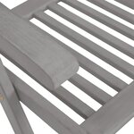 vidaXL Chaises inclinables de jardin 8 Pièces Gris Bois solide d'acacia