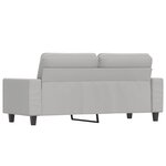 vidaXL Canapé à 2 places Gris clair 140 cm Tissu microfibre