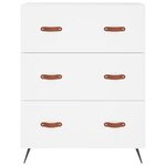 vidaXL Commode blanc 69 5 x 34 x 90 cm bois d'ingénierie