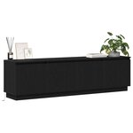 vidaXL Meuble TV Chêne noir 180 x 38 x 49 cm Bois d'ingénierie