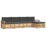 vidaXL Ensemble de canapés d'extérieur 5 Pièces Blanc et anthracite