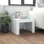 vidaXL Table basse blanc 50x50x35 cm bois d'ingénierie