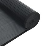 vidaXL Tapis rectangulaire noir 70x100 cm bambou