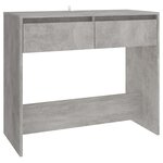 vidaXL Table console gris béton 89x41x76 5 cm bois d'ingénierie