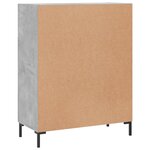 vidaXL Buffet gris béton 69 5x34x90 cm bois d'ingénierie