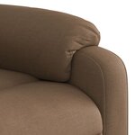 vidaXL Fauteuil inclinable électrique Marron Tissu