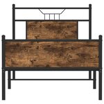 vidaXL Cadre de lit sans matelas chêne fumé 90x190cm bois d'ingénierie