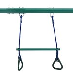 vidaXL Ensemble de balançoire et anneaux de gymnastique 4 places Acier