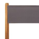 vidaXL Ensemble à manger de jardin 5 Pièces anthracite tissu bois massif