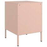 vidaXL Tables de chevet 2 Pièces rose 36x39x50 5 cm acier