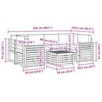 vidaXL Ensemble de canapés d'extérieur 7 Pièces Naturel et Beige