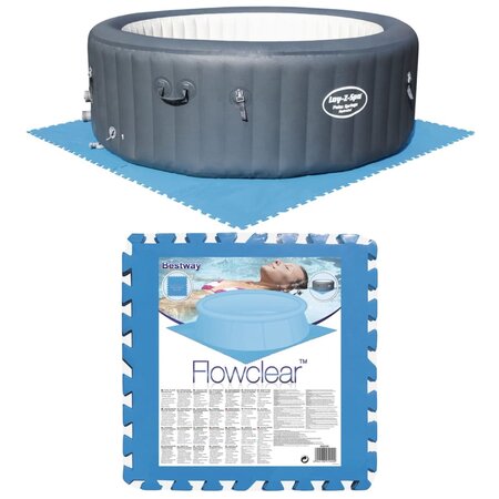 Bestway Protecteurs de sols de piscine 8 Pièces bleu 58220
