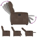 vidaXL Fauteuil inclinable marron tissu microfibre