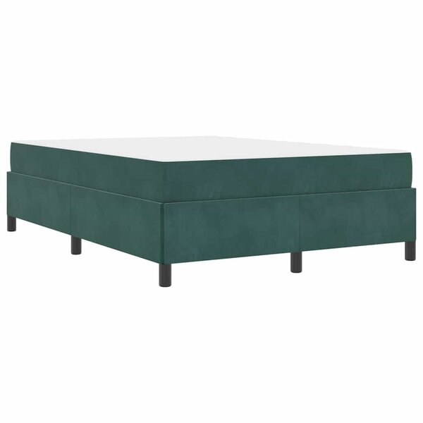 vidaXL Cadre de lit Vert foncé  vert et blanc 160 x 200 cm Velours