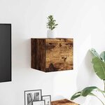vidaXL Meuble TV mural Chêne fumé 30 5x30x30 cm