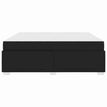 vidaXL Cadre de lit avec matelas Noir 180 x 200 cm tissu