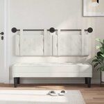 vidaXL Tête de lit suspendue Avec lumière LED Blanc Simili cuir