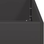 vidaXL Jardinière noir 280x80x40 cm acier