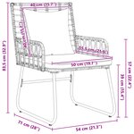 vidaXL Ensemble de salle à manger pour jardin 3 Pièces Noir  Anthracite