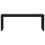vidaXL Banc de jardin 120 5 cm Panneau PS Noir