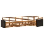 vidaXL Ensemble de canapé d'angle 6 Pièces Naturel Bois d'Acacia Massif