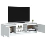 vidaXL Meuble TV avec lumières LED Blanc 120x30x35 5 cm