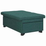 vidaXL Canapé-Lit Vert foncé 194 x 67 x 37 cm tissu