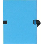 Chemise à sangle Dos extensible 12 cm Papier toilé 24 x 32 cm Bleu clair EXACOMPTA