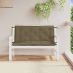 vidaXL Coussins de banc de jardin lot de 2 taupe mélangé tissu