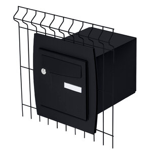 Support grillage rigide & palissade noir mat sablé ral 9005ms