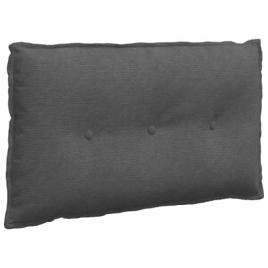 vidaXL Coussin de Dos Gris foncé 80 x 50 cm Tissu en velours côtelé