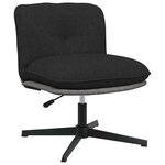 vidaXL Chaise pivotante de bureau Noir Tissu