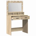 vidaXL Coiffeuse Chêne sonoma 79 x 41 x 135 cm Bois d'ingénierie