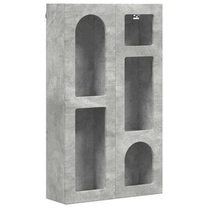 vidaXL Armoire suspendue Gris béton 59 x 20 x 100 cm Bois d'ingénierie