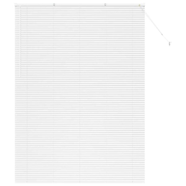 vidaXL Store de Fenêtre avec des rideaux Manuel Blanc Aluminium