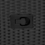 vidaXL Chaises inclinables de jardin lot de 2 et coussins noir rotin