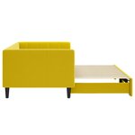vidaXL Lit de jour avec lit gigogne jaune 90x200 cm velours