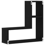 Étagères murales vidaXL 2 pièces Chêne noir 50x15x85 cm en bois reconstitué